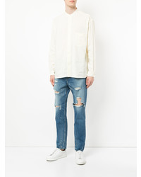 H Beauty&Youth Ripped Straight Leg Jeans