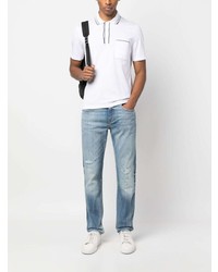7 For All Mankind Ripped Straight Leg Jeans