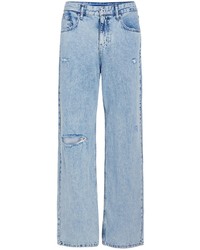 KARL LAGERFELD JEANS Ripped Straight Leg Jeans
