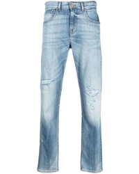 7 For All Mankind Ripped Straight Leg Jeans