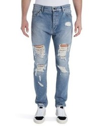 Palm Angels Ripped Vintage Wash Jeans