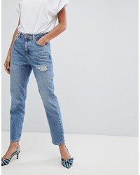 New Look Rome Ripped Mom Jean