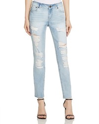 Noisy May Scarlet Destroyed Skinny Jeans In Light Blue