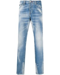 Philipp Plein Skeleton Patch Straight Jeans