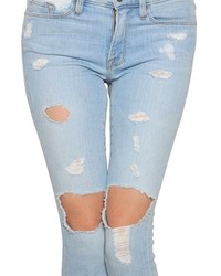 Skinny Destroyed Cotton Denim Jeans