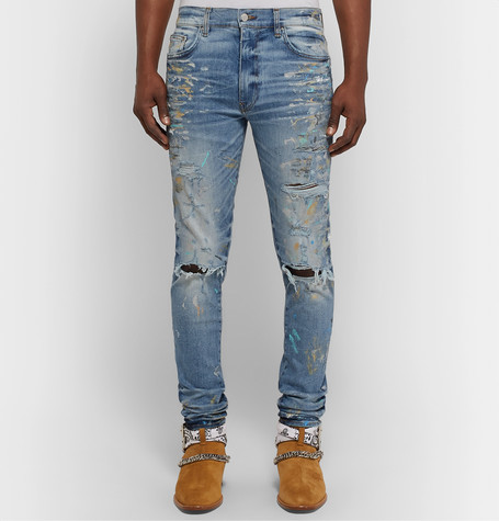 Amiri Slim Fit Distressed Paint Splatter Jeans - from clothing7998 :  r/DHgate
