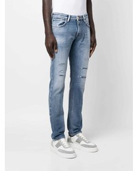 Emporio Armani Straight Leg Ripped Jeans
