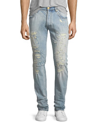 Pierre Balmain Super Distressed Slim Jeans