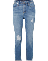 Madewell The High Rise Slim Boyjean Distressed Jeans
