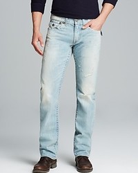 True Religion Jeans Ricky Super T Distressed Straight Fit In Azil Scottsdale
