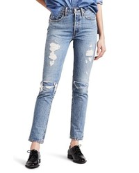 Levi's 501 Distressed Skinny Jeans