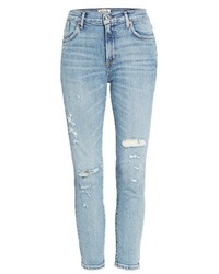 A Gold E Agolde Sophie Distressed High Waist Skinny Jeans