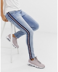 Replay Andov Ripped Power Stretch Skinny Jean With In Light Wash
