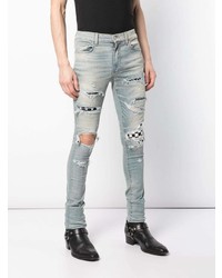 Amiri Art Patch Skinny Jeans