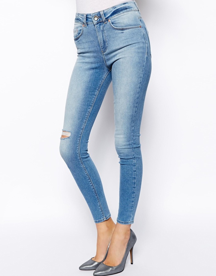 ankle grazer jeans high waist
