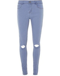 Dorothy Perkins Bleach Blue Rip Bailey Ultra Stretch Super Skinny Jeans