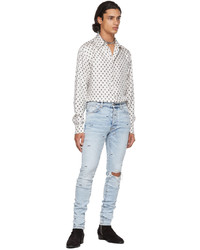 Amiri Blue Embroidered Jeans