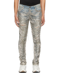 Amiri Blue Fringe Wire Faded Jeans
