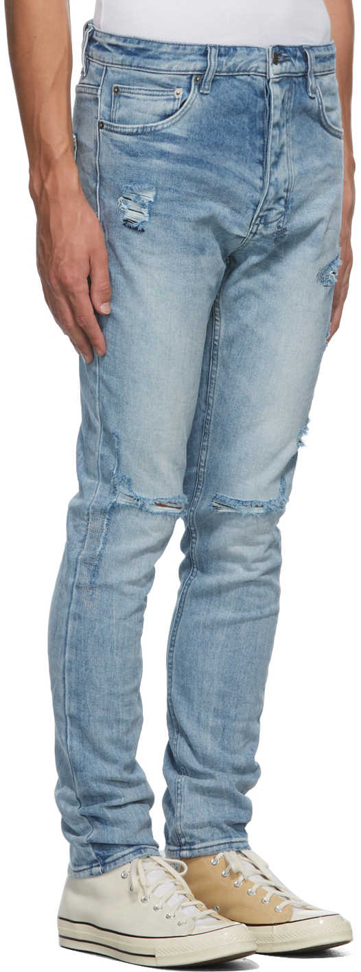 Ksubi Blue Layover Trashed Chitch Jeans, $255 | SSENSE | Lookastic