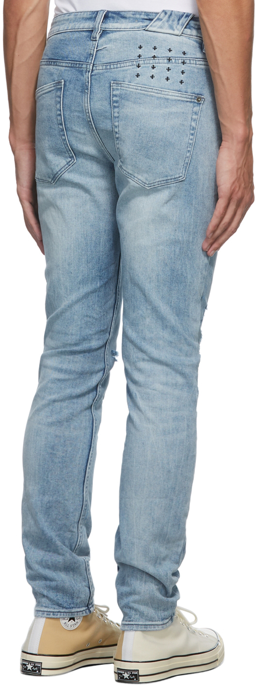 Ksubi Blue Layover Trashed Chitch Jeans, $255 | SSENSE | Lookastic