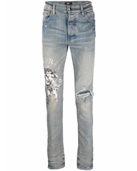 Amiri Cherub Print Slim Fit Jeans