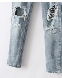 ChicNova Western Street Style Casual Slim Fit Ripped Denim Jeans