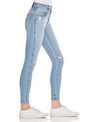 Nobody Cult Destructed Skinny Jeans In Light Pasblue