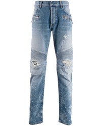 Balmain Distressed Biker Jeans