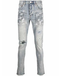 purple brand Distressed Straight Leg Jeans