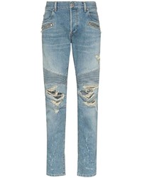 Balmain Distressed Tapered Jeans