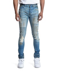 PRPS Fenella Distressed Skinny Fit Jeans In Blue At Nordstrom
