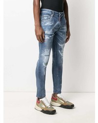 DSQUARED2 Graphic Print Distressed Jeans