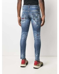 DSQUARED2 Graphic Print Distressed Jeans