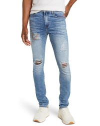 Monfrere Greyson Ripped Stretch Skinny Jeans In Distressed Barcelona At Nordstrom