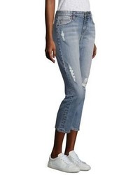 Joe's Jeans Joes Ex Lover Distressed Slouchy Skinny Ankle Jeans