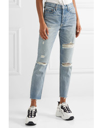 Grlfrnd Karolina Distressed High Rise Skinny Jeans