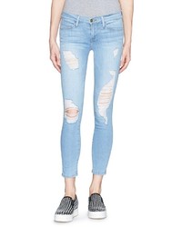 Frame Denim Le Skinny De Jeanne Distressed Cropped Jeans