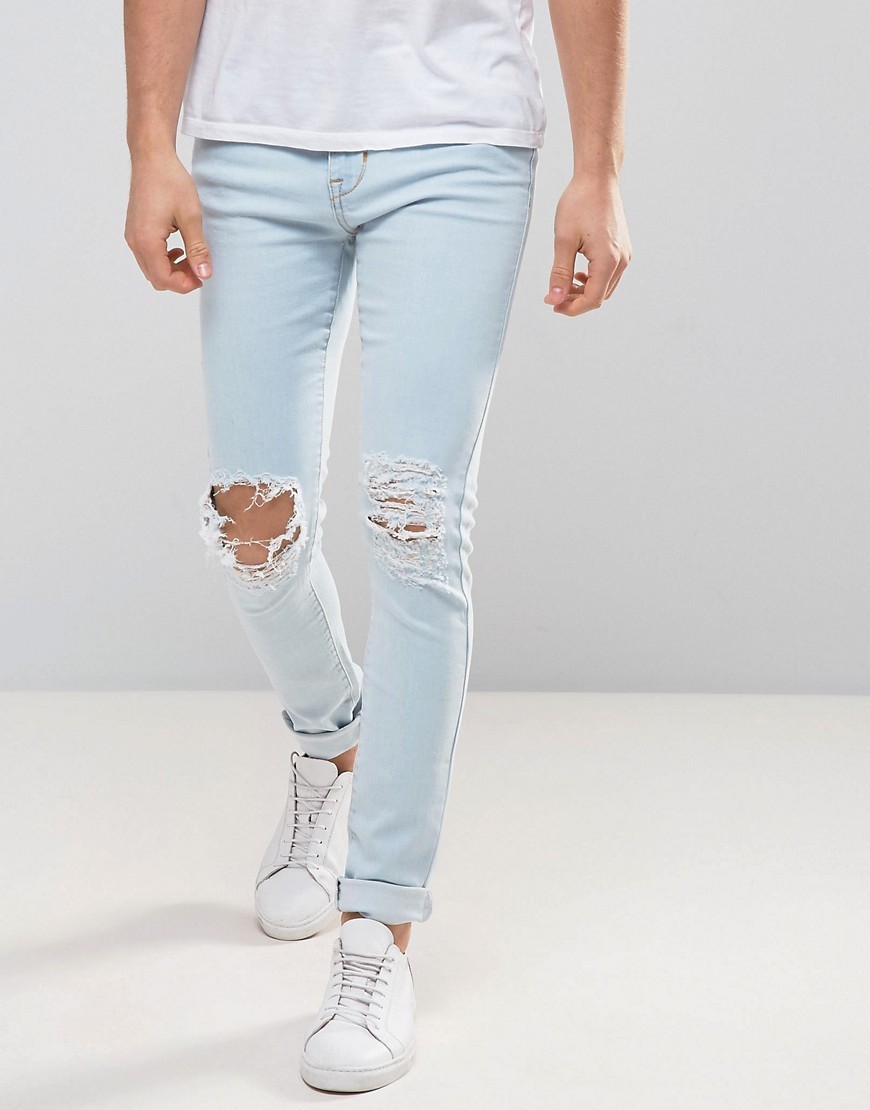 Vast en zeker Ophef afschaffen Dr. Denim Leroy Ripped Super Skinny Jeans, $28 | Asos | Lookastic