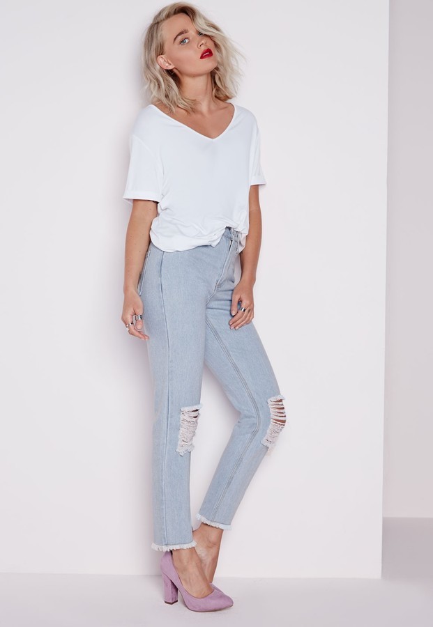 ripped skinny mom jeans