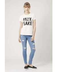 Topshop Moto Bleach Authentic Ripped Jeans