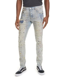 PURPLE Multicolor Paint Vignette Jeans
