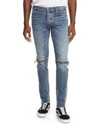 Palm Angels Palm Angles Zip Knee Skinny Fit Jeans