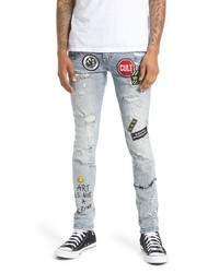 Cult of Individuality Patchwork Skinny Jeans