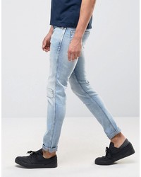 Pepe Jeans Pepe Archive Eddy Skinny Fit Jean Bleach Destroyed Wash