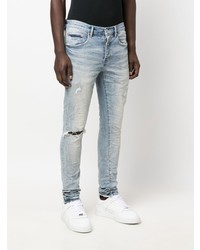 purple brand Ripped Bleached Straight Leg Jeans