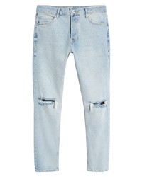 Topman Ripped Low Rise Skinny Jeans