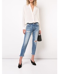 Moussy Vintage Ripped Raw Hem Jeans