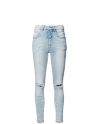 Adaptation Ripped Seamed Skinny Jeans
