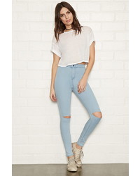 Forever 21 Ripped Super Skinny Jeans