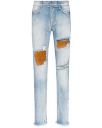 424 Skinny Fit Nubuck Panelled Jeans